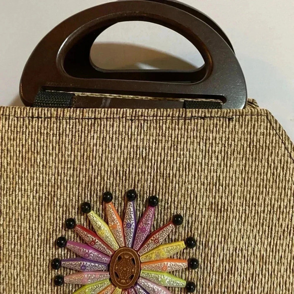 Handcrafted woven satchel handbag - Picture 9 of 12